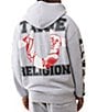 True Religion Long Sleeve Fleece Hooded Jacket, Color:Heather Gray - Image 1