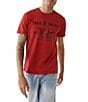 Color:True Red - Image 1 - Metallic Buddha Short-Sleeve Graphic T-Shirt