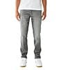 Color:Chalk Grey Wash - Image 1 - Ricky Big T Regular Fit Straight Leg Comfort Stretch Jeans