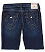 Color:Dark Wash - Image 2 - Ricky Snap Flap Short Frayed Hem 12#double; Inseam Shorts