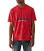 True Religion Shadow Logo Short Sleeve T-Shirt, Color:Red - Image 1