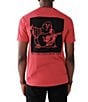 Color:Red/Black - Image 1 - Short Sleeve Box Buddha Foil T-Shirt