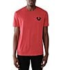 Color:Red/Black - Image 2 - Short Sleeve Box Buddha Foil T-Shirt