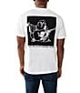 Color:White/Black - Image 1 - Short Sleeve Box Buddha Foil T-Shirt
