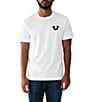 Color:White/Black - Image 2 - Short Sleeve Box Buddha Foil T-Shirt
