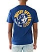 Color:Estate Blue - Image 1 - Short Sleeve Fast Buddha Graphic T-Shirt
