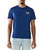 Color:Estate Blue - Image 2 - Short Sleeve Fast Buddha Graphic T-Shirt