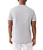 Color:Heather Grey - Image 2 - Short Sleeve Fray Twill Applique T-Shirt