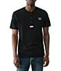 Color:Jet Black - Image 1 - Short Sleeve Interlock Henley T-Shirt