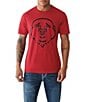 Color:Ruby Red - Image 1 - Short Sleeve Matte Foil Buddha T-Shirt