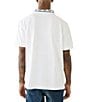 Color:Optic White - Image 2 - Short Sleeve Relaxed Branded Collar Polo Shirt
