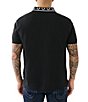 Color:Jet Black - Image 2 - Short Sleeve Relaxed Branded Collar Polo Shirt