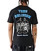 Color:Jet Black - Image 1 - Short Sleeve Shoey Puff News Graphic T-Shirt