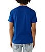 Color:Electric Blue - Image 2 - Short Sleeve Spliced T-Shirt