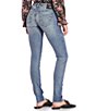 Color:Sun Glazed w/Destroy - Image 2 - Stella Mid Rise Signature Horseshoe Stitch Back Pocket Distressed Skinny Jeans