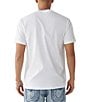 Color:Optic White - Image 2 - Two-Tone Buddha Face Short Sleeve Graphic T-Shirt