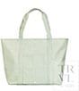 TRVL Design Pimlico Stripe Sage Jumbo Tote - Image 1