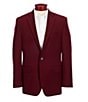 Color:Maroon - Image 1 - Classic Fit Solid Wool Blend Sportcoat