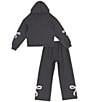 Tween Diva Big Girls Long-Sleeve Bow-Graphic Hoodie & Matching Jogger Pant Set, Color:Charcoal - Image 2
