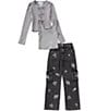 Tween Diva Big Girls Long-Sleeve Cardigan, Camisole & Floral Patterned Jeans Set - Image 2