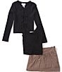Tween Diva Big Girls Long-Sleeve Solid Cardigan & Printed Skirt Set - Image 2