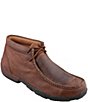 Color:Brown - Image 1 - Men's Driving Leather Chukka Moccasins