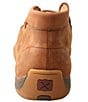 Color:Brown - Image 3 - Men's Driving Woven Leather Chukka Moccasins