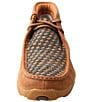 Color:Brown - Image 6 - Men's Driving Woven Leather Chukka Moccasins