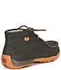 Color:Charcoal - Image 2 - Men's Leather Lace-Up Chukka Driving Moccasins