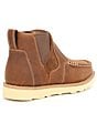 Color:Brown - Image 2 - Men's Pull-On Moc Toe Leather Boots