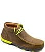 Color:Saddle/Yellow - Image 1 - Men's Work Steel Toe Leather Chukka Driving Moccasins