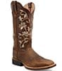Color:Oiled Bomber/Oiled Bomber - Image 1 - Women's 13#double; WS Toe Ruff Stock Embroidered Western Boots