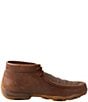 Color:Brown - Image 2 - Women's Tooled Leather Chukka Driving Mocs