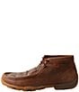 Color:Brown - Image 4 - Women's Tooled Leather Chukka Driving Mocs