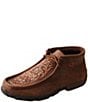 Color:Brown/Floral Tooled - Image 4 - Women's Tooled Turquoise Stud Chukka Driving Mocs