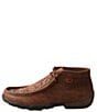 Color:Brown/Floral Tooled - Image 5 - Women's Tooled Turquoise Stud Chukka Driving Mocs