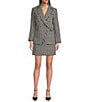 tyler boe Coordinating Ashley Check Pattern High Waist Fringe Pocket Skirt, Color:Black/White Check - Image 3