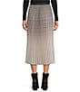 tyler boe Cara Pleated Plaid Ombre Elastic Waist Pull-On Midi Skirt, Color:Hombred Plaid - Image 2