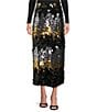 tyler boe Collins Paillette Sequin Straight Midi Skirt, Color:Multi - Image 1