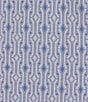 Color:Bermuda Blue - Image 3 - Erica Bermuda Chain Link Print Jacquard Ruffle Neckline Sleeveless Sheath Dress
