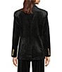 tyler boe Goldie Velvet Point Collar Long Sleeve Blazer, Color:Black - Image 3