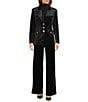tyler boe Kathy Velvet Flat Front Straight Leg Pants - Image 3
