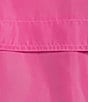 Color:Cheeky Pink - Image 5 - Newport Stand Collar Long Roll Sleeve Zipper Detail Rain Slicker Jacket