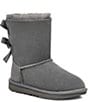 Color:Grey - Image 1 - Girls' Bailey Bow II Water Resistant Boots (Youth)
