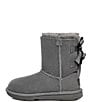 Color:Grey - Image 4 - Girls' Bailey Bow II Water Resistant Boots (Youth)