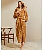 UGG Aarti Hooded Plush Fleece Long Cozy Robe, Color:Chestnut - Image 4