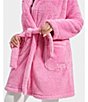 Color:Pink Meadow - Image 4 - UGG® Aarti Plush Hooded Cozy Sherpa Robe