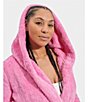 Color:Pink Meadow - Image 5 - UGG® Aarti Plush Hooded Cozy Sherpa Robe