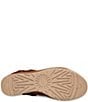 Color:Cognac - Image 6 - Abbot Leather Adjustable Slingback Platform Wedge Sandals