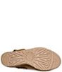 Color:Sand - Image 6 - Abbot Adjustable Suede Platform Wedge Sling Sandals